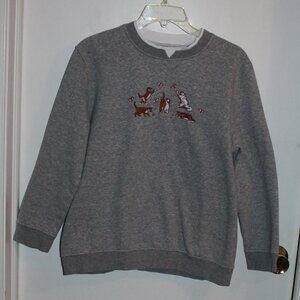 Women's Speculation Sweatshirt with Embroidered Cats